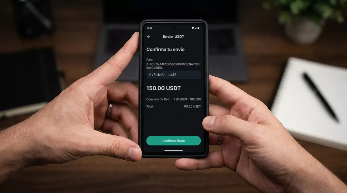 Depósito de USDT desde wallet a casa de apuestas deportivas paso a paso